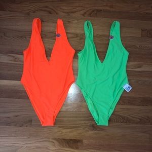 Neon swimsuits